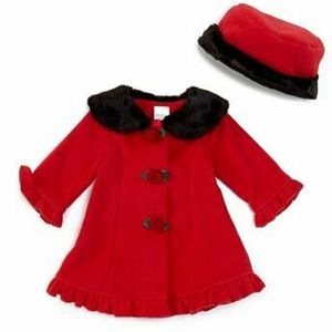 Starting Out Red Rosette Coat & Hat
